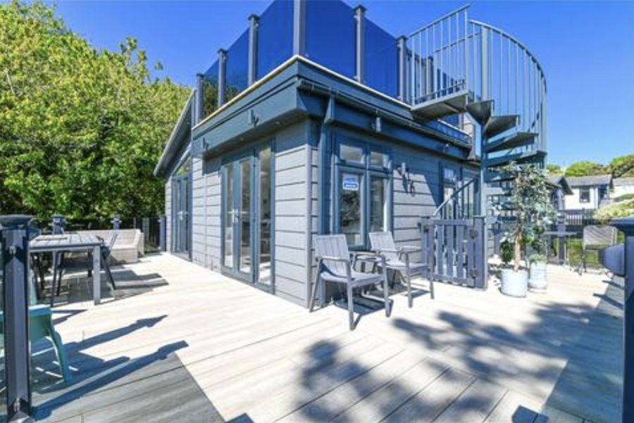 Stairs to roof garden